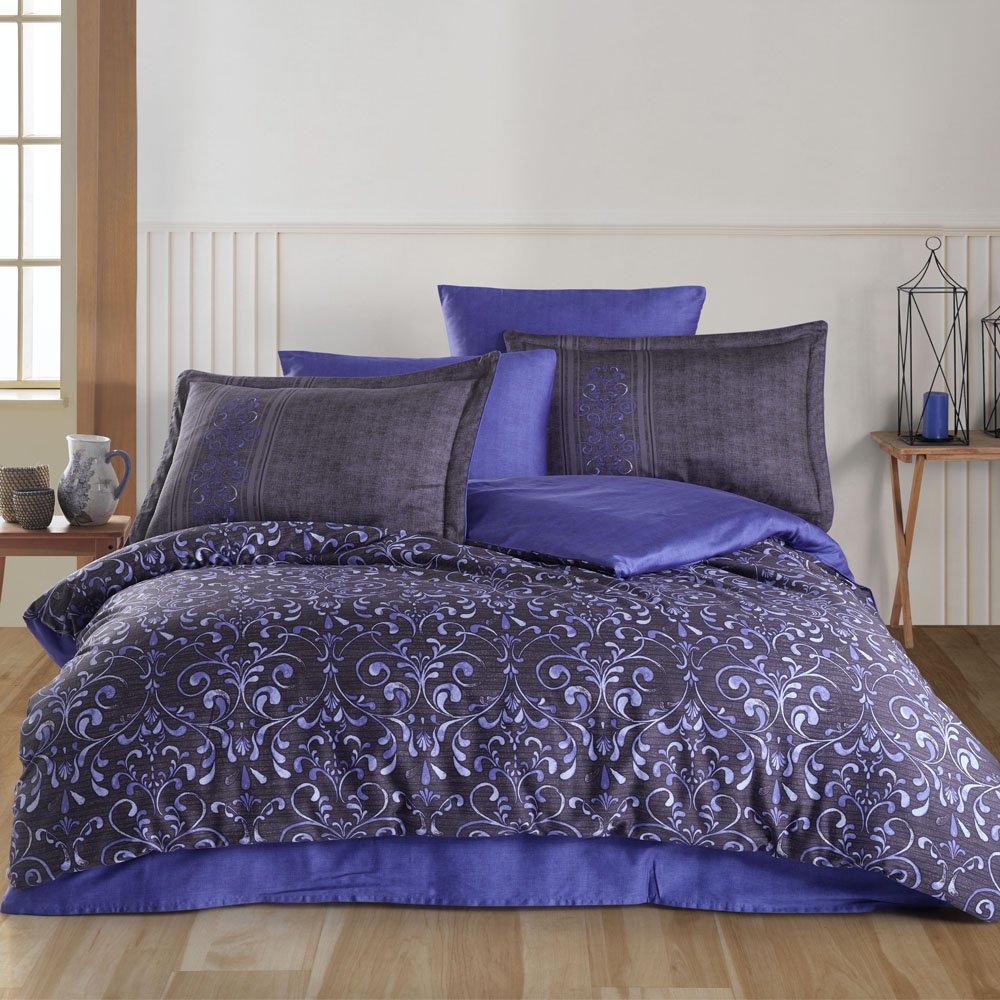 Gris Lilac - Double Satin Duvet Cover Set