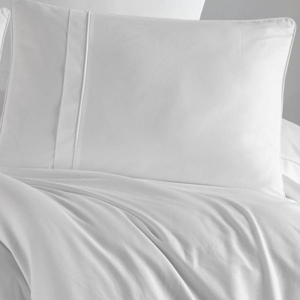 Plain - Beyaz Çift Kişilik 300TC Saten Nevresim Takımı