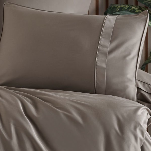 Plain - Camel  Çift Kişilik 300TC Saten Nevresim Takımı