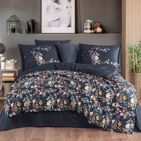 美品✨セオリー CRUSHED SATIN ブルゾン お家洗い可 ネイビー S Alessia Çift Kişilik 300TC Saten Nevresim Takımı