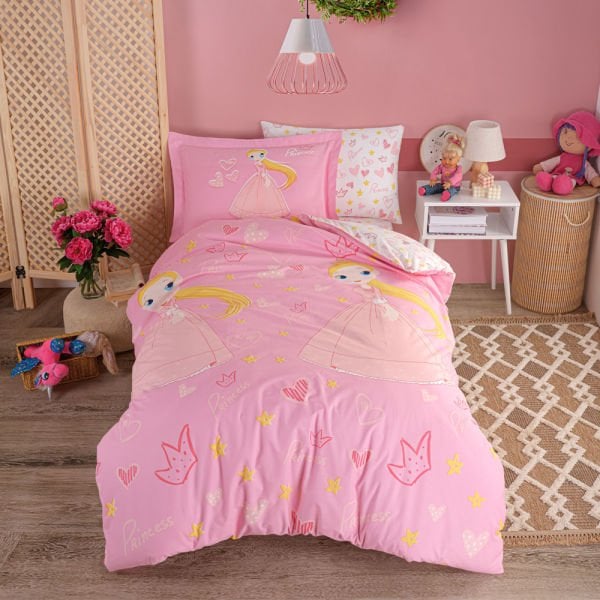 Princess Pink - Poplin Studio Single Duvet Cover Set
