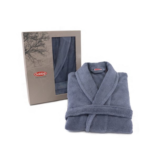 Aria - Dark Gray Cotton Single Bathrobes - S - M