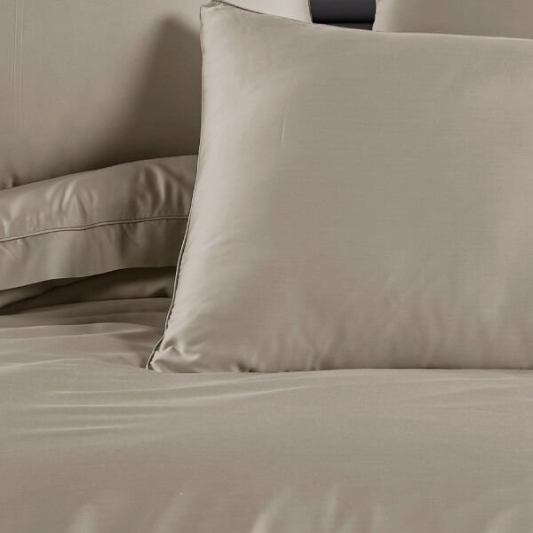 Titanyum Taş - Çift Kişilik 300 TC Tencel Düz Saten Nevresim Takımı