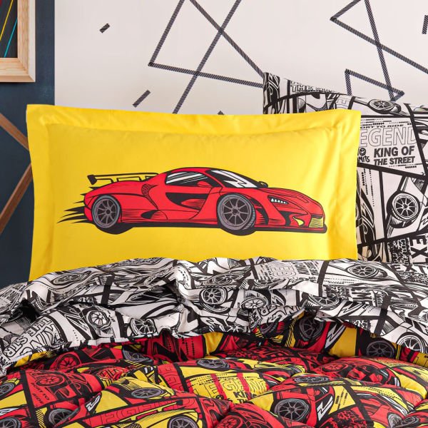 Cars Kırmızı -  Poplin Studio Tek Kişilik Uyku Seti