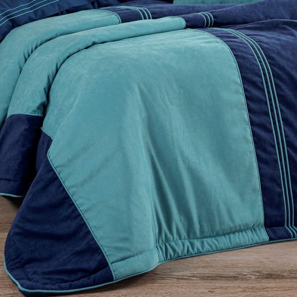 Line Single Dowry Set - Navy Blue Turquoise