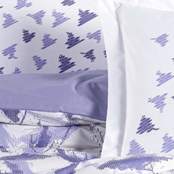 Silva Lila - Poplin Çift Kişilik Nevresim Takımı