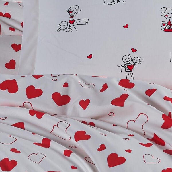 Venüs Kırmızı - Poplin Çift Kişilik Nevresim Takımı