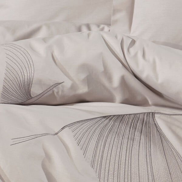 Premium Ashley Taş - Poplin Çift Kişilik Nakışlı Nevresim Takımı