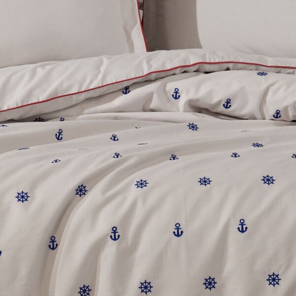 Premium Athena Taş - Poplin Çift Kişilik Nakışlı Nevresim Takımı