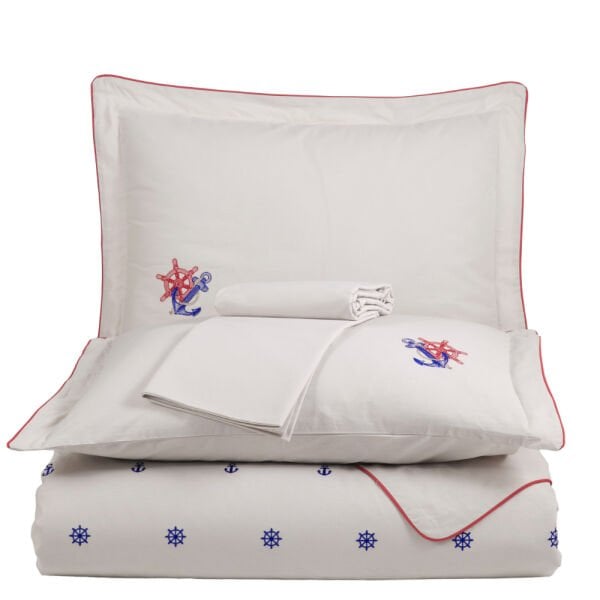 Premium Athena Taş - Poplin Çift Kişilik Nakışlı Nevresim Takımı