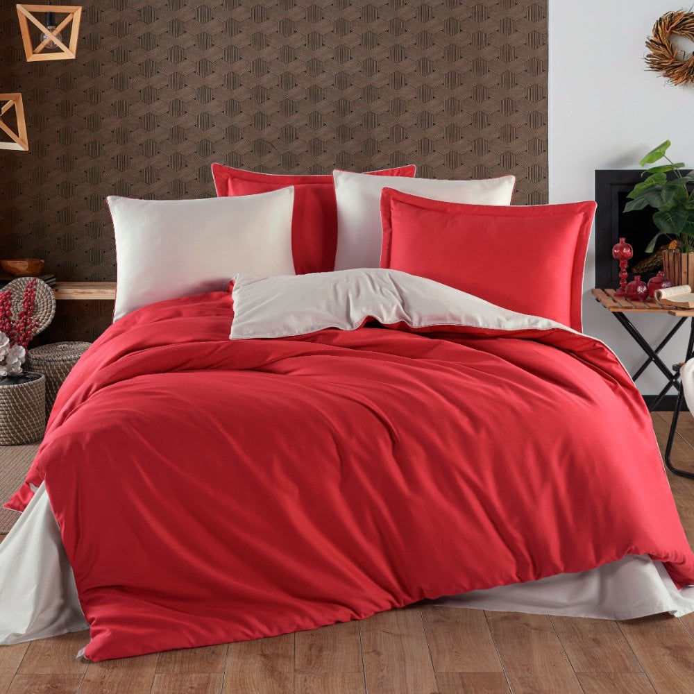 Diamond Koral Taş - Çift Kişilik Saten Nevresim Takımı