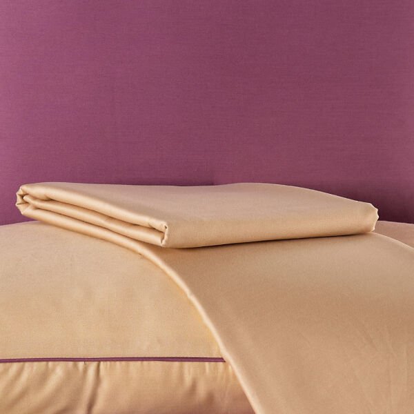 Diamond Mürdüm Şampanya - Çift Kişilik Saten Nevresim Takımı