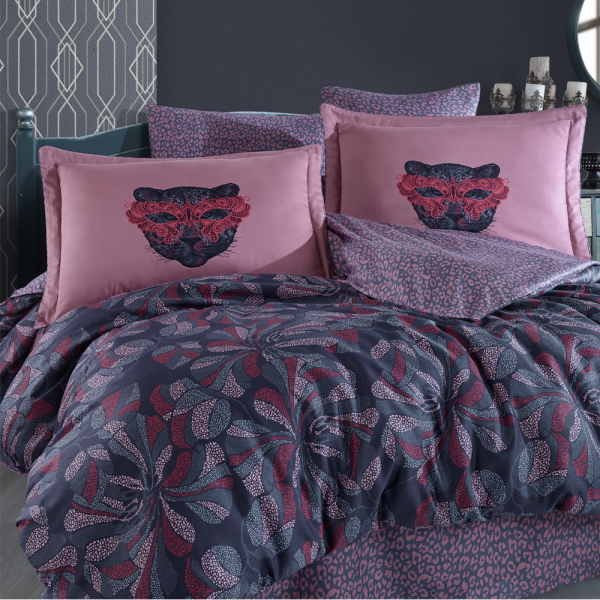 Caprice Pink - Double Satin Duvet Cover Set