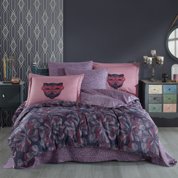 Caprice Pink - Double Satin Duvet Cover Set
