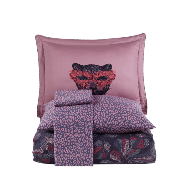 Caprice Pink - Double Satin Duvet Cover Set