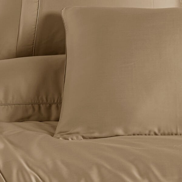 Gold Cappucino - Çift Kişilik 300 TC Tencel Düz Saten Nevresim Takımı