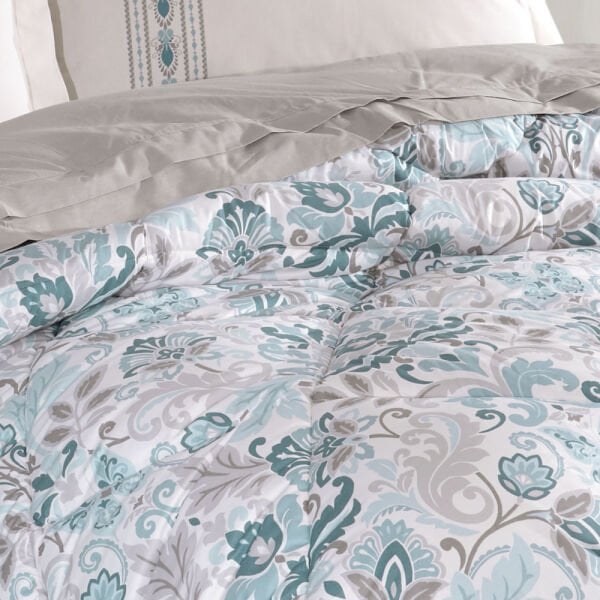 Anabel Turkuaz - Poplin Çift Kişilik Uyku Seti