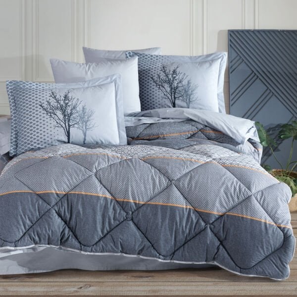 Tanya Indigo  - Poplin Çift Kişilik Uyku Seti