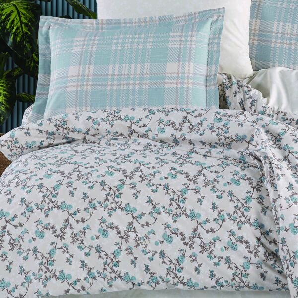 Lola Mavi - Poplin Çift Kişilik Nevresim Takımı