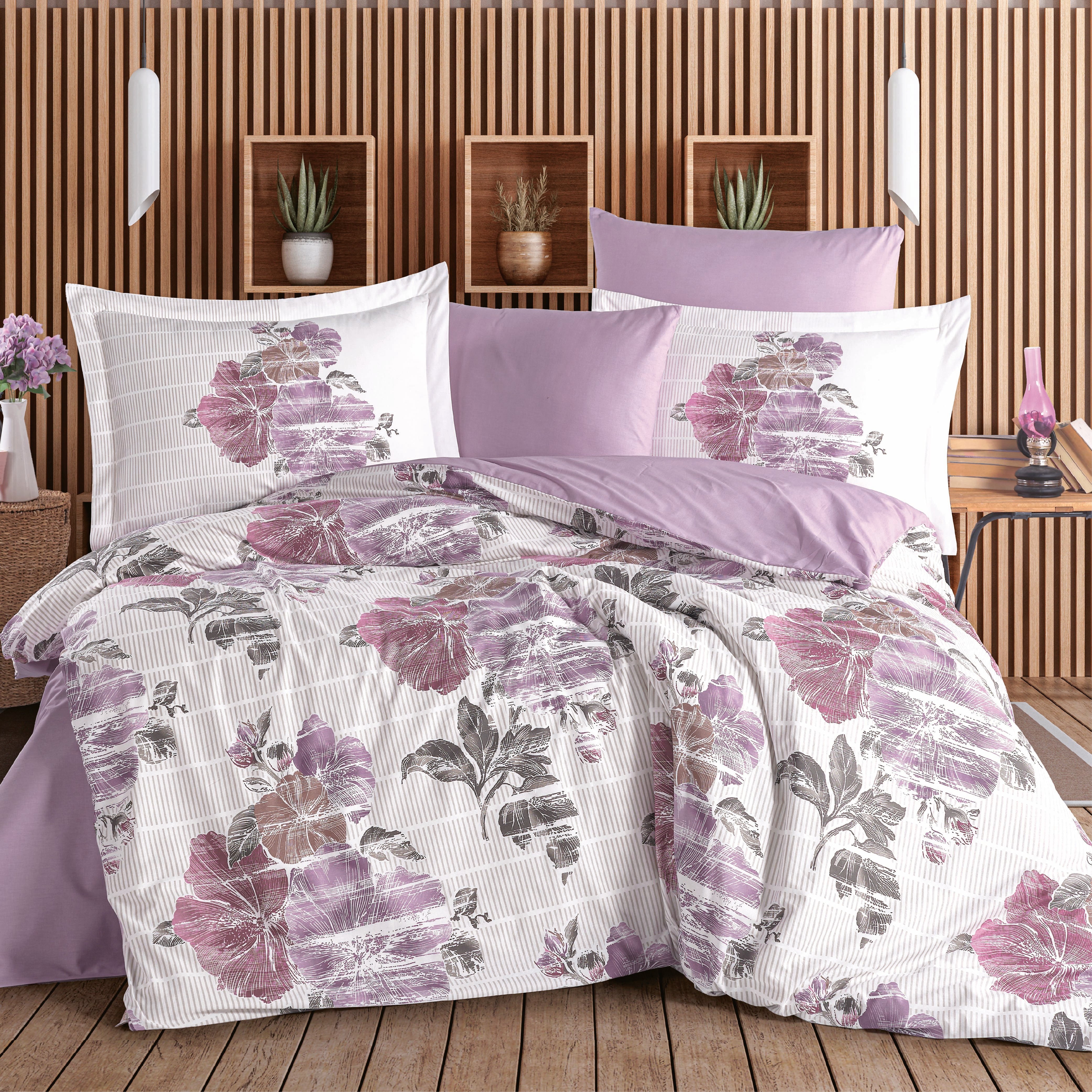 Sara Mor - Poplin Çift Kişilik Nevresim Takımı