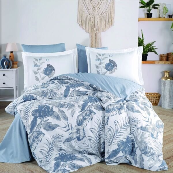 Tifanny Denim - Poplin Çift Kişilik Nevresim Takımı