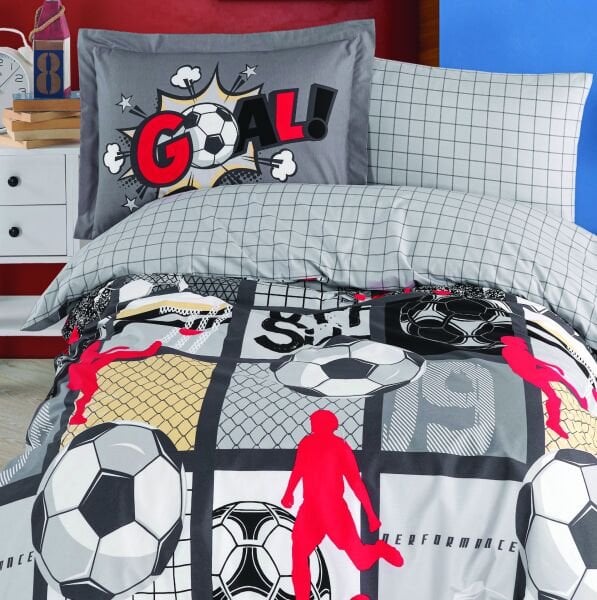 Vole Gri - Poplin Studio Tek Kişilik Nevresim Takımı