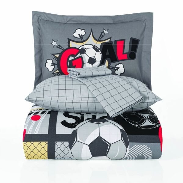 Vole Gri - Poplin Studio Tek Kişilik Nevresim Takımı