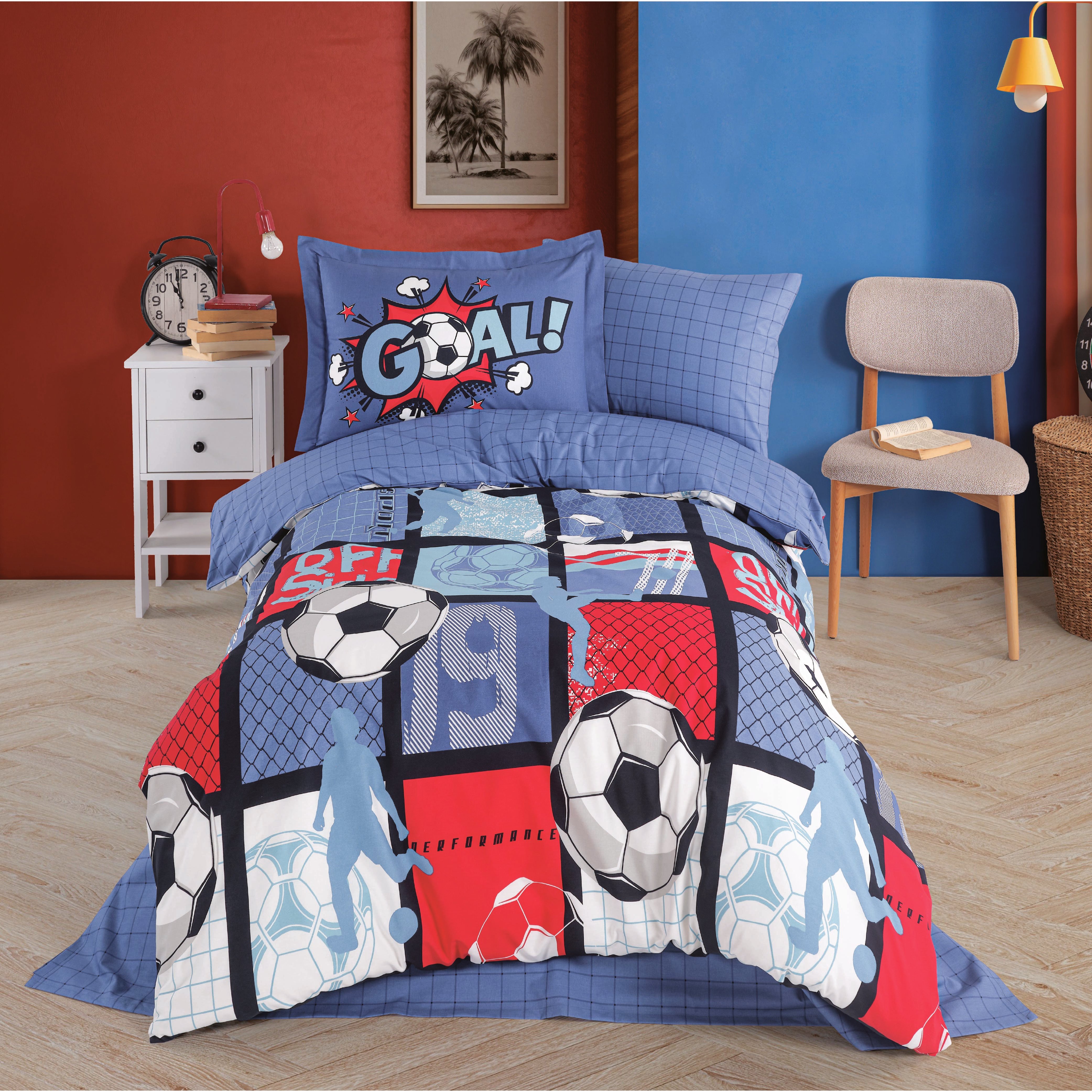 Vole Mavi - Poplin Studio Tek Kişilik Nevresim Takımı