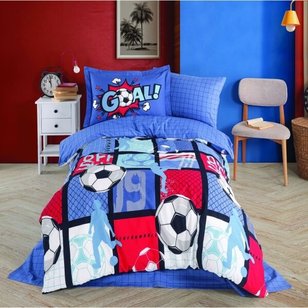 Vole Mavi - Poplin Studio Tek Kişilik Nevresim Takımı