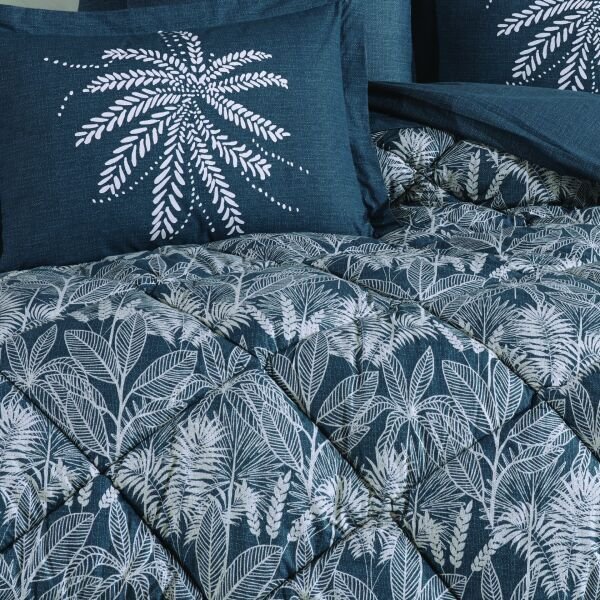 Selene Petrol  - Poplin Çift Kişilik Uyku Seti