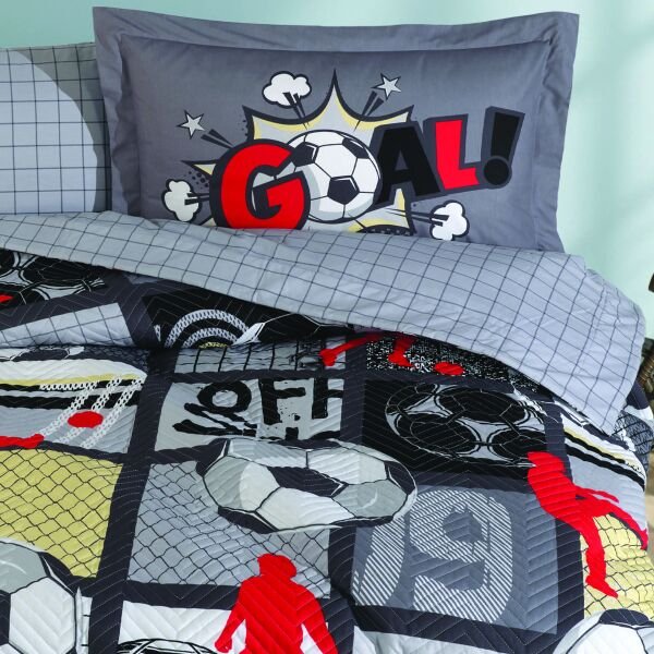 Vole Gri - Tek kişilik Kapitone Nevresim Takımı