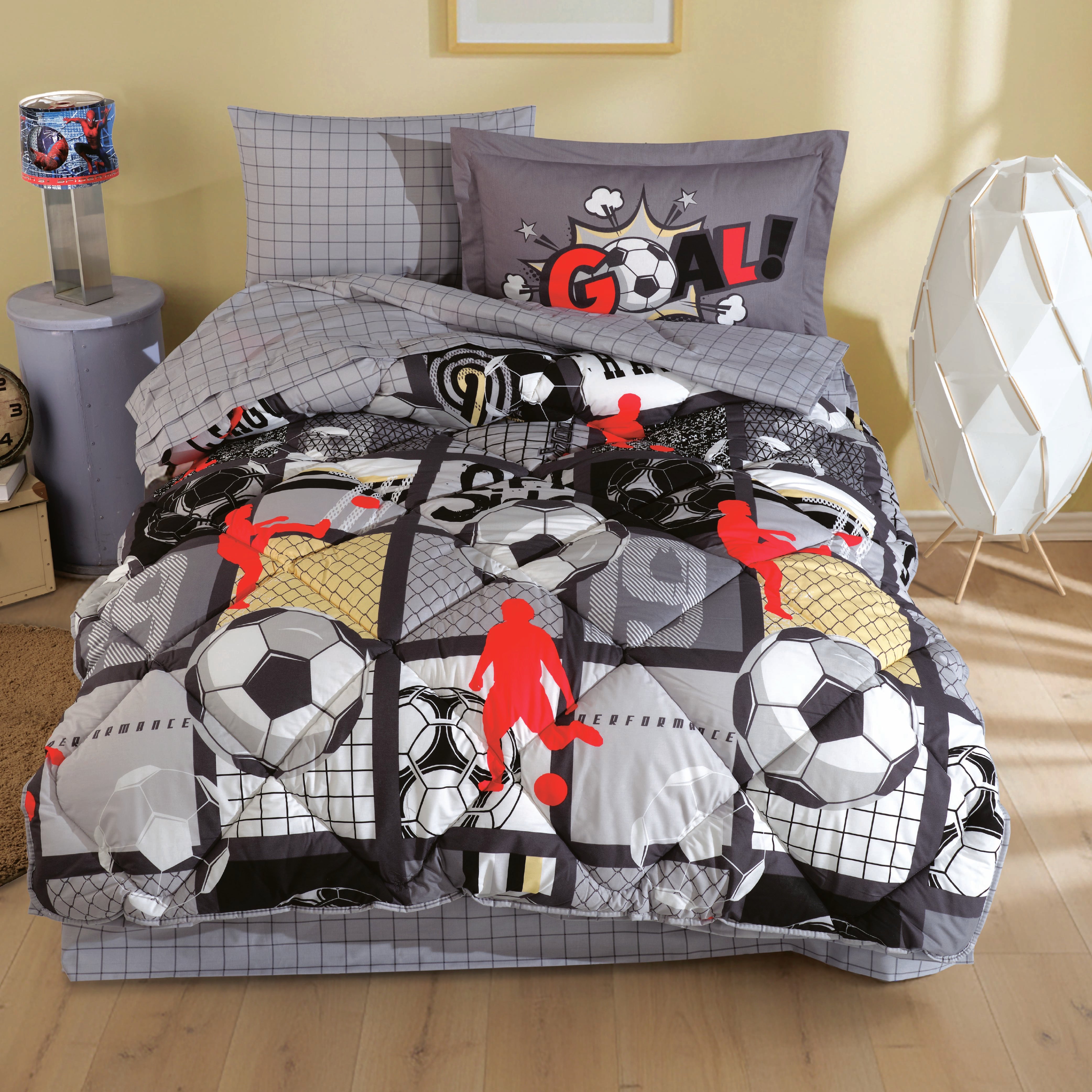 Vole Gri -  Poplin Studio Tek Kişilik Uyku Seti