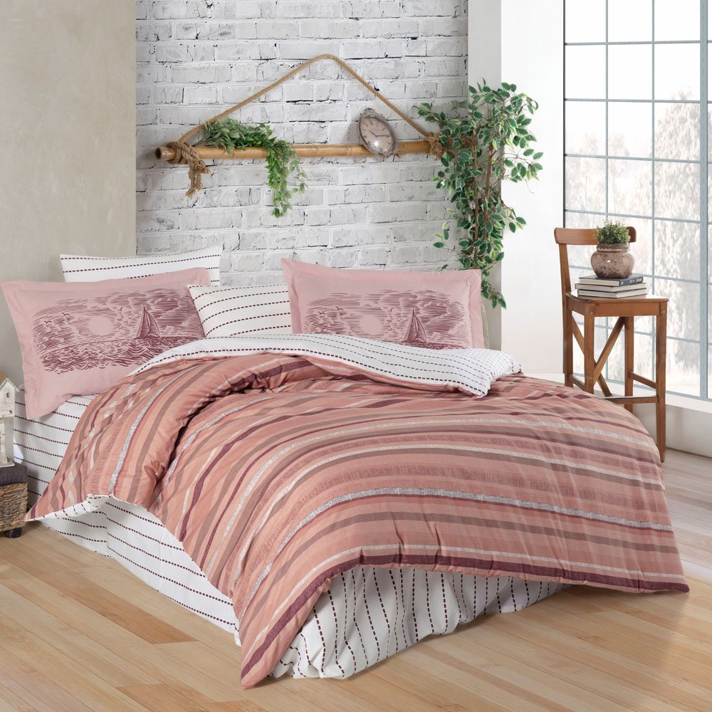Talisa Bronze - Poplin Double Duvet Cover Set