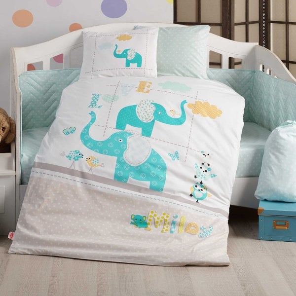 Pretty Turquoise Baby Bedding Set
