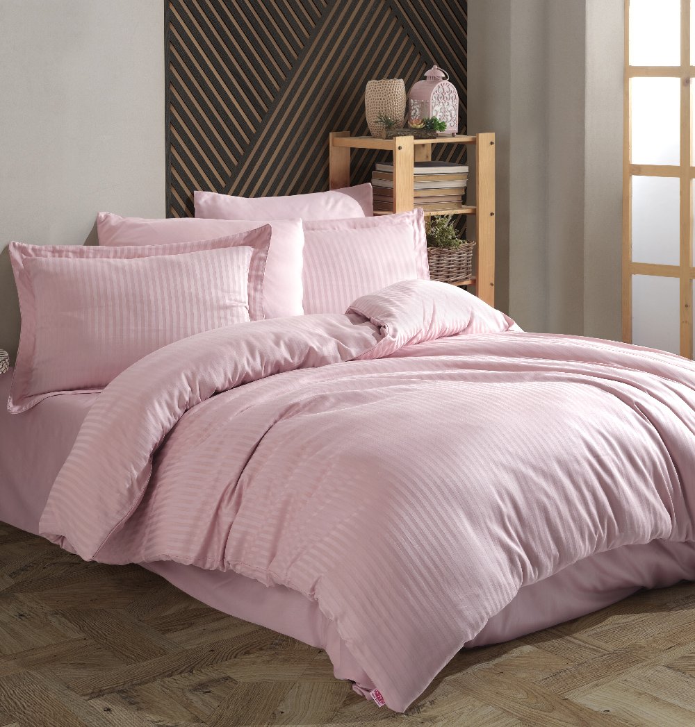 Комплект постельного белья Striped Powder - Double Jacquard Satin Duvet