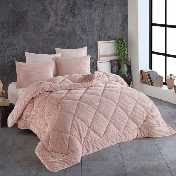 Premium Soft Single Duvet Set Powder