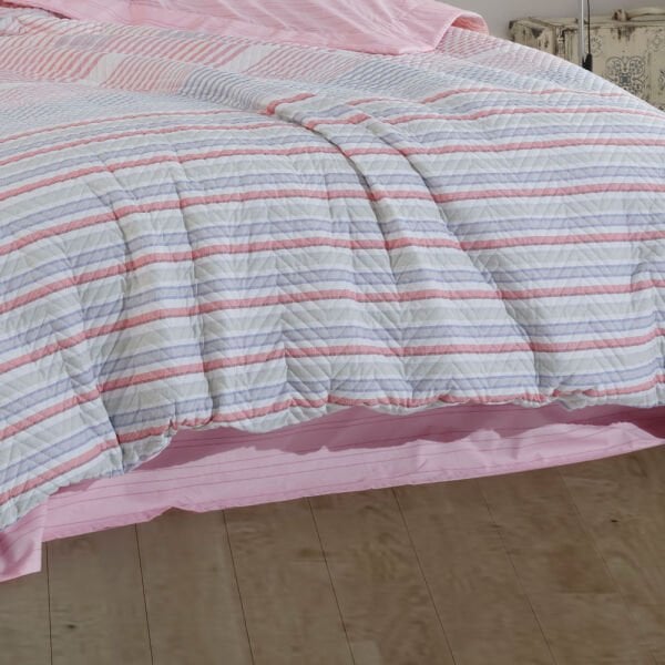 Trella Pembe - Çift Kişilik Poplin Kapitone Nevresim Takımı