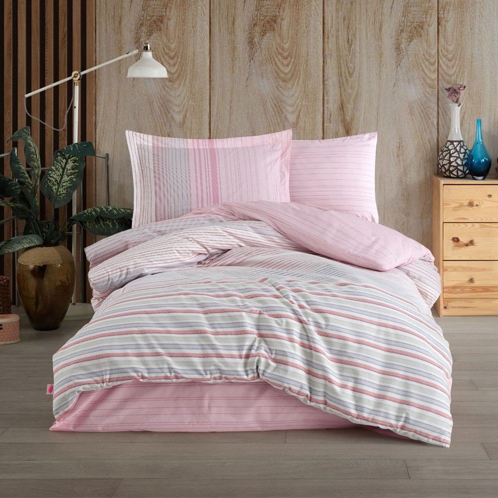 Trella Pembe - Poplin Studio Tek Kişilik Nevresim Takımı
