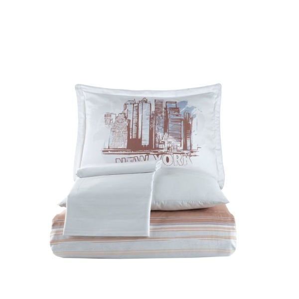 Aden Pink- Double Satin Duvet Cover Set