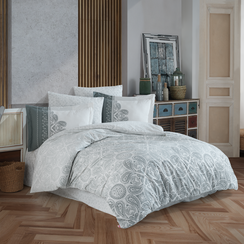 Irene Gray - Poplin Double Duvet Cover Set