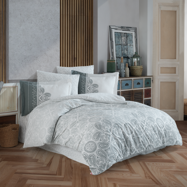 Irene Gray - Poplin Double Duvet Cover Set