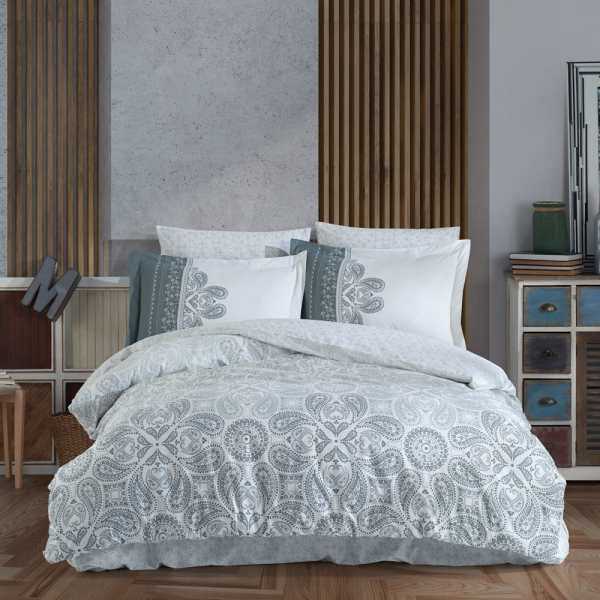 Irene Gray - Poplin Double Duvet Cover Set