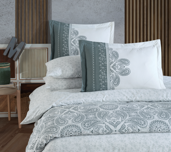 Irene Gray - Poplin Double Duvet Cover Set
