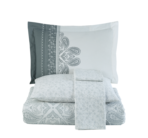 Irene Gray - Poplin Double Duvet Cover Set