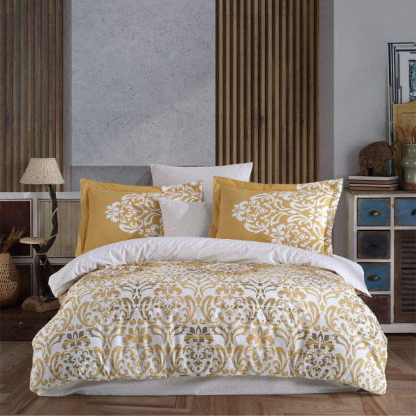 Serenity Gold - Poplin Çift Kişilik Nevresim Takımı