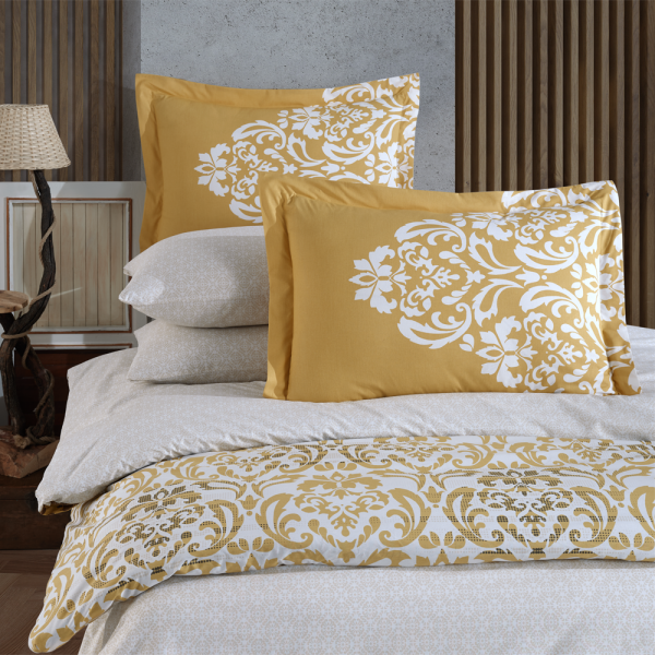 Serenity Gold - Poplin Çift Kişilik Nevresim Takımı