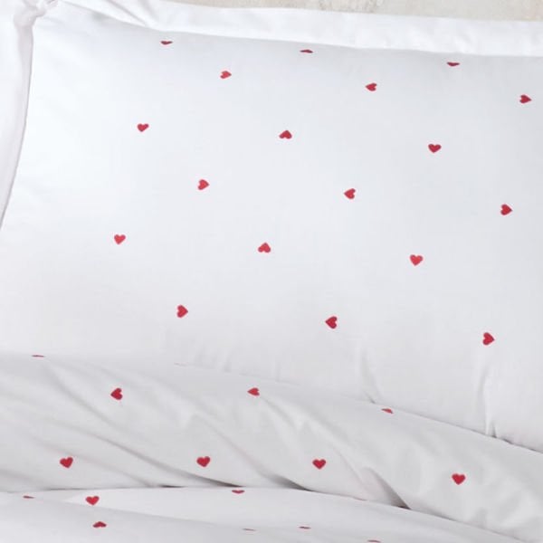 Premium Lubow Beyaz - Poplin Çift Kişilik Nakışlı Nevresim Takımı
